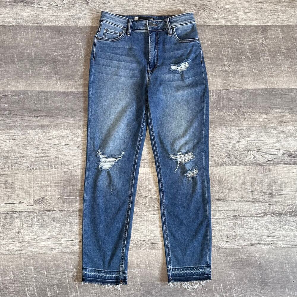 KUT from the Kloth Naomi Fab Ab Ankle Straight Jean Womens 2 (27X27) Hi Rise